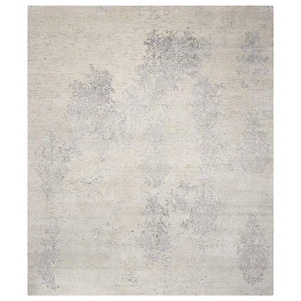 Nourison Silk Shadows 5"6" x 7"5" Ivory and Silver Area Rug, , large