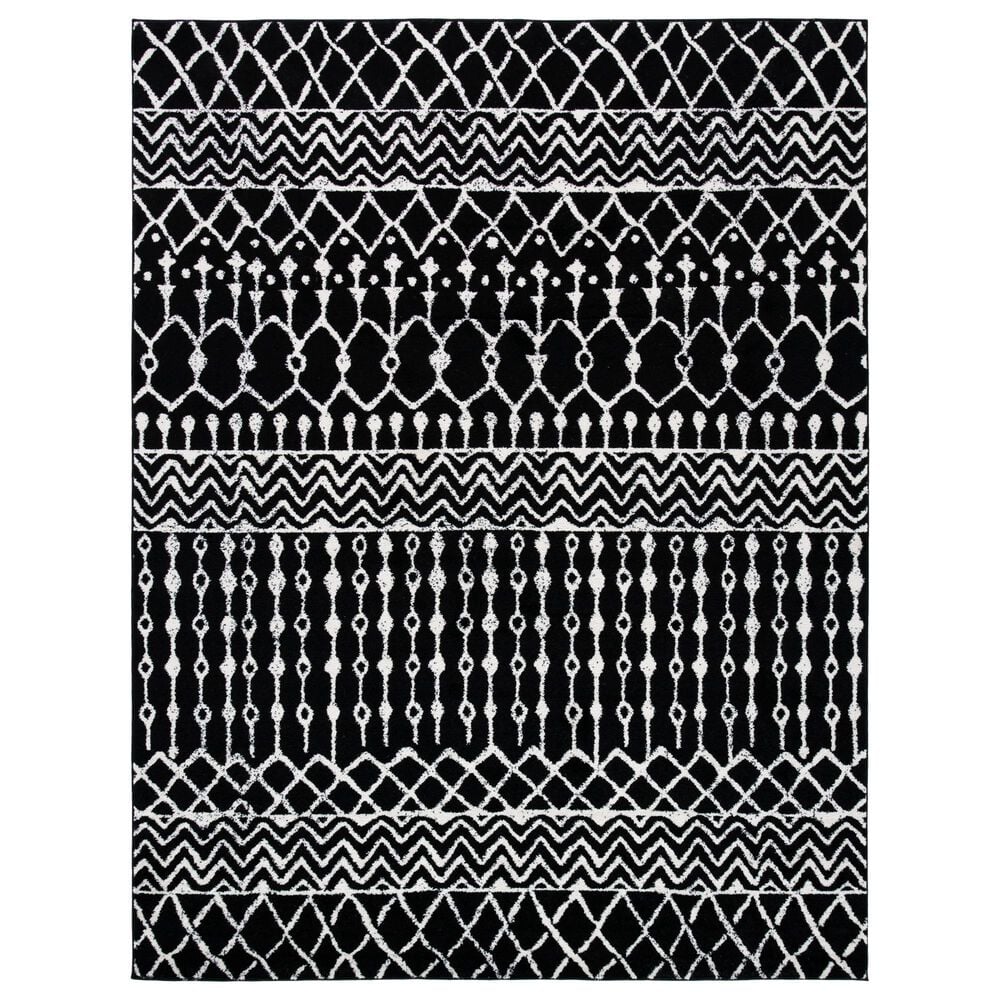 Safavieh Tulum Traditional 9" x 12" Black Area Rug, , large