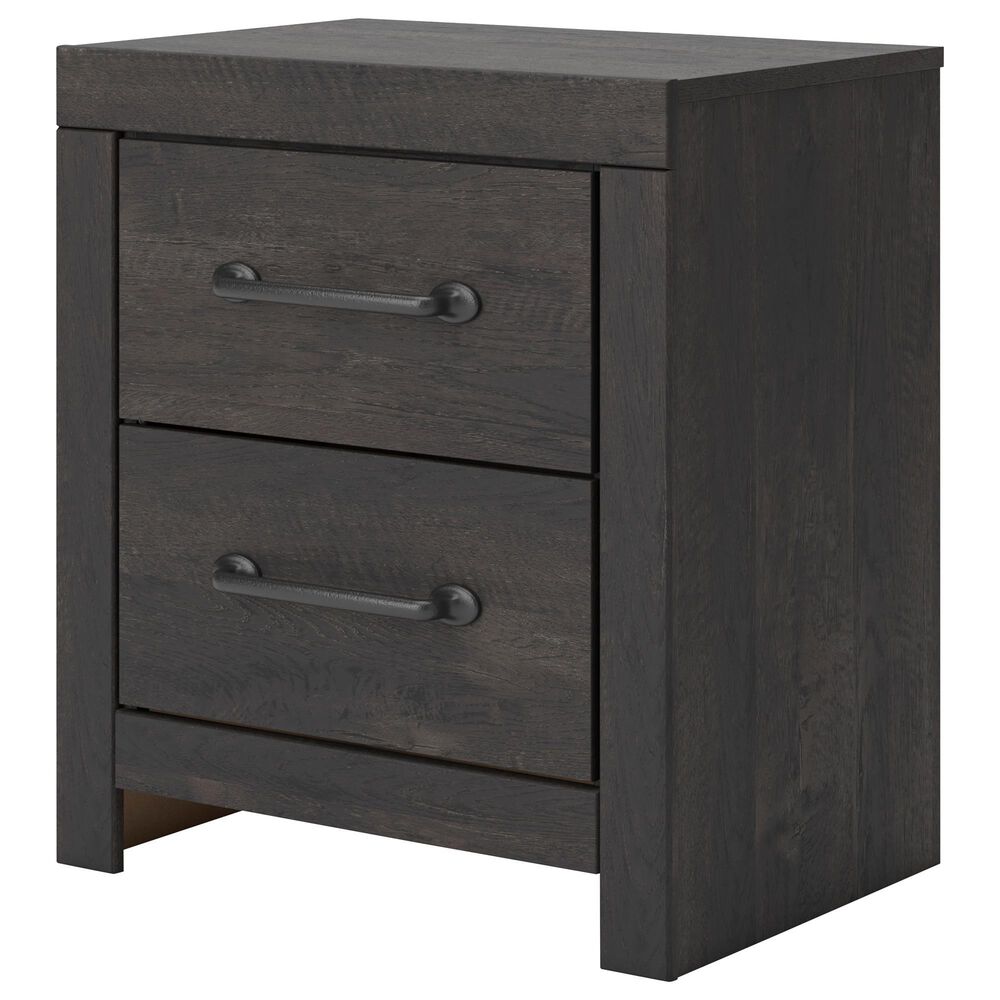 Ashley Hollivern 2-Drawer Nightstand in Dark Gray, , large
