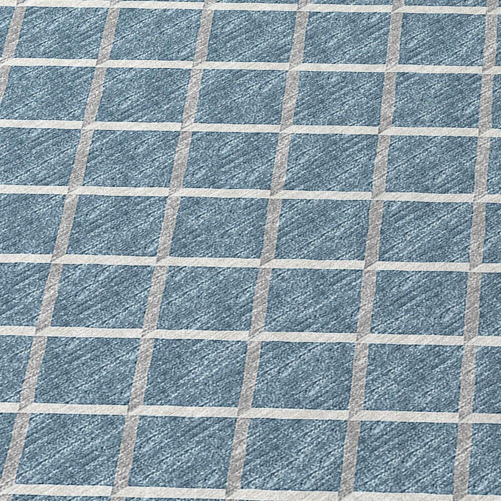 Dalyn Rug Company York 2&#39;3&quot; x 7&#39;6&quot; Sky Blue Indoor/Outdoor Runner, , large