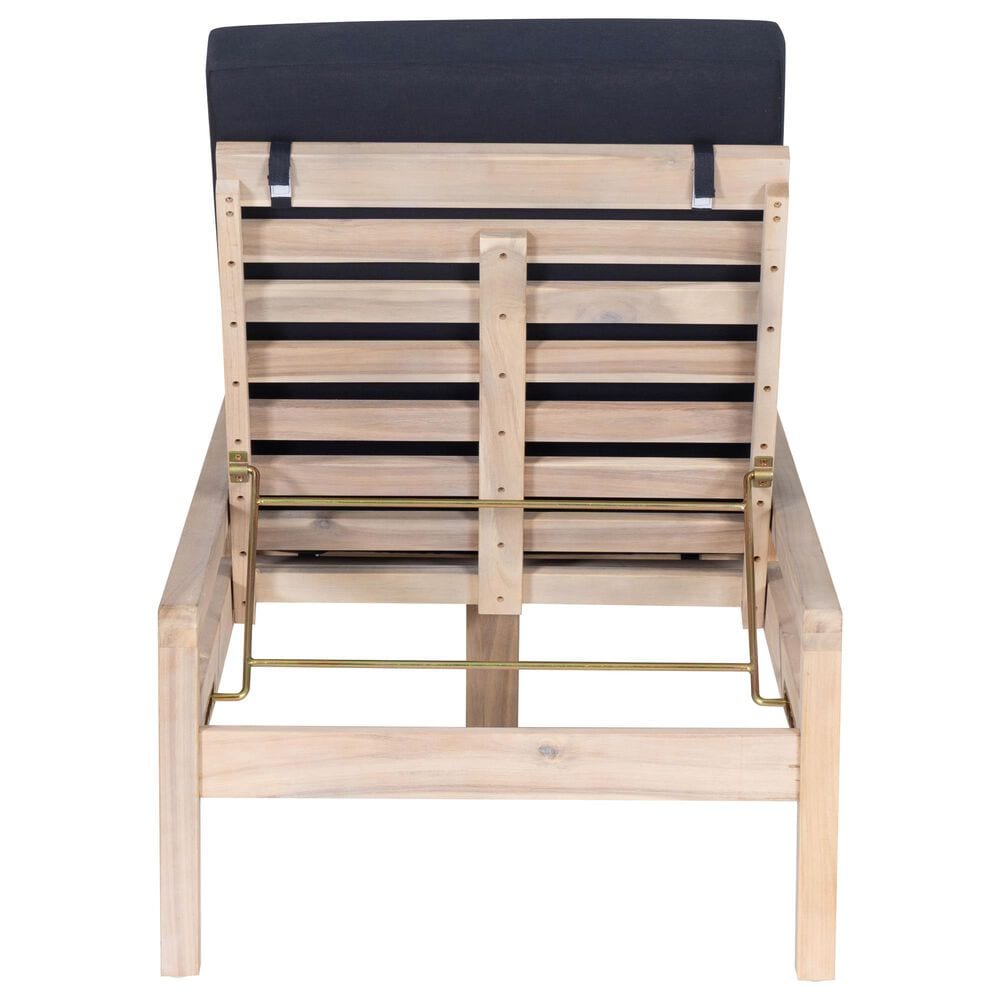 Linon Home Decor Teagon Patio Chaise Lounger in Beige, , large