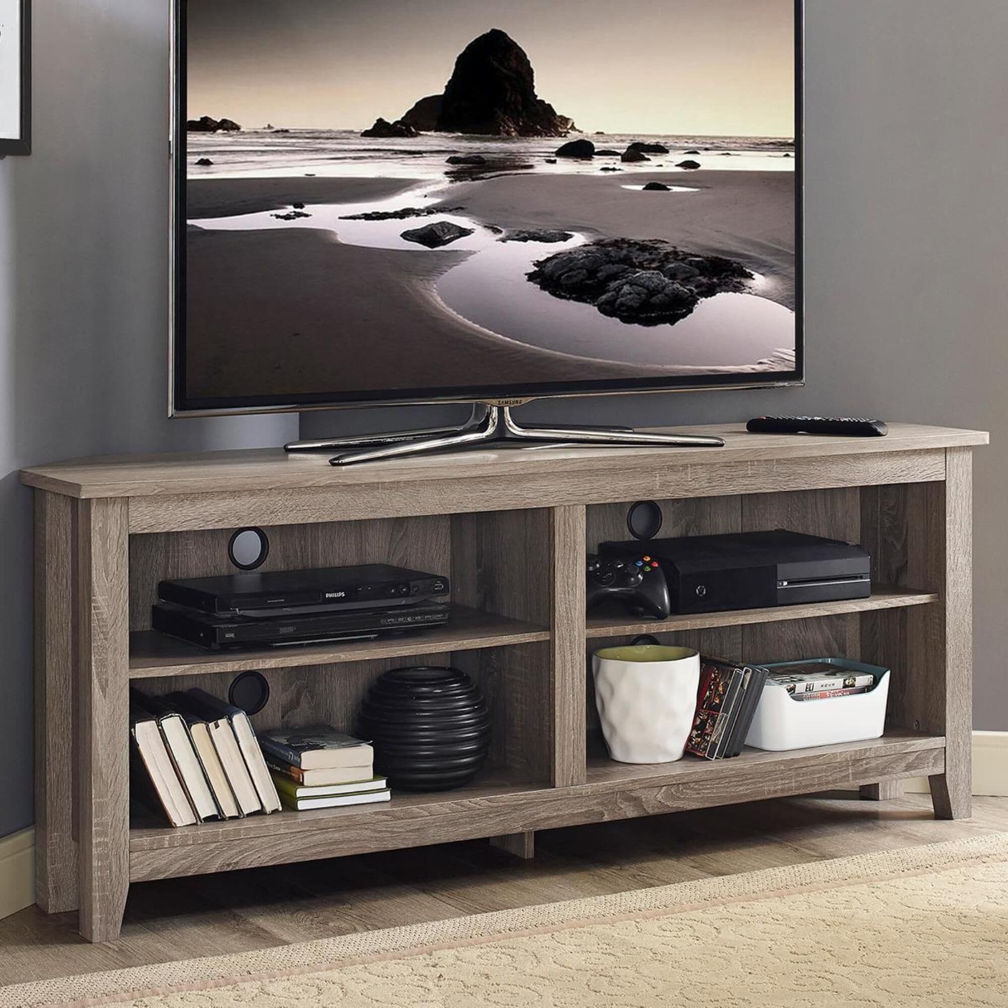 Walker edison sales wood stand tv
