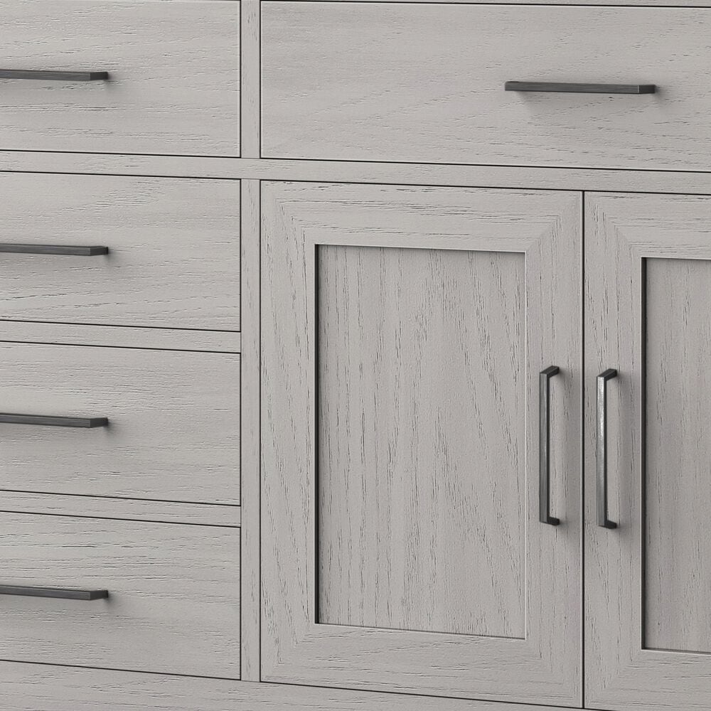 Lexora Home Abbey 80&quot; Double Bathroom Vanity in White Oak with 2 cm White Cultured Marble Top, Rectangular Sinks and 30&quot; Mirrors, , large