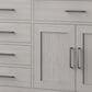 Lexora Home Abbey 80" Double Bathroom Vanity in White Oak with 2 cm White Cultured Marble Top, Rectangular Sinks and 30" Mirrors, , large