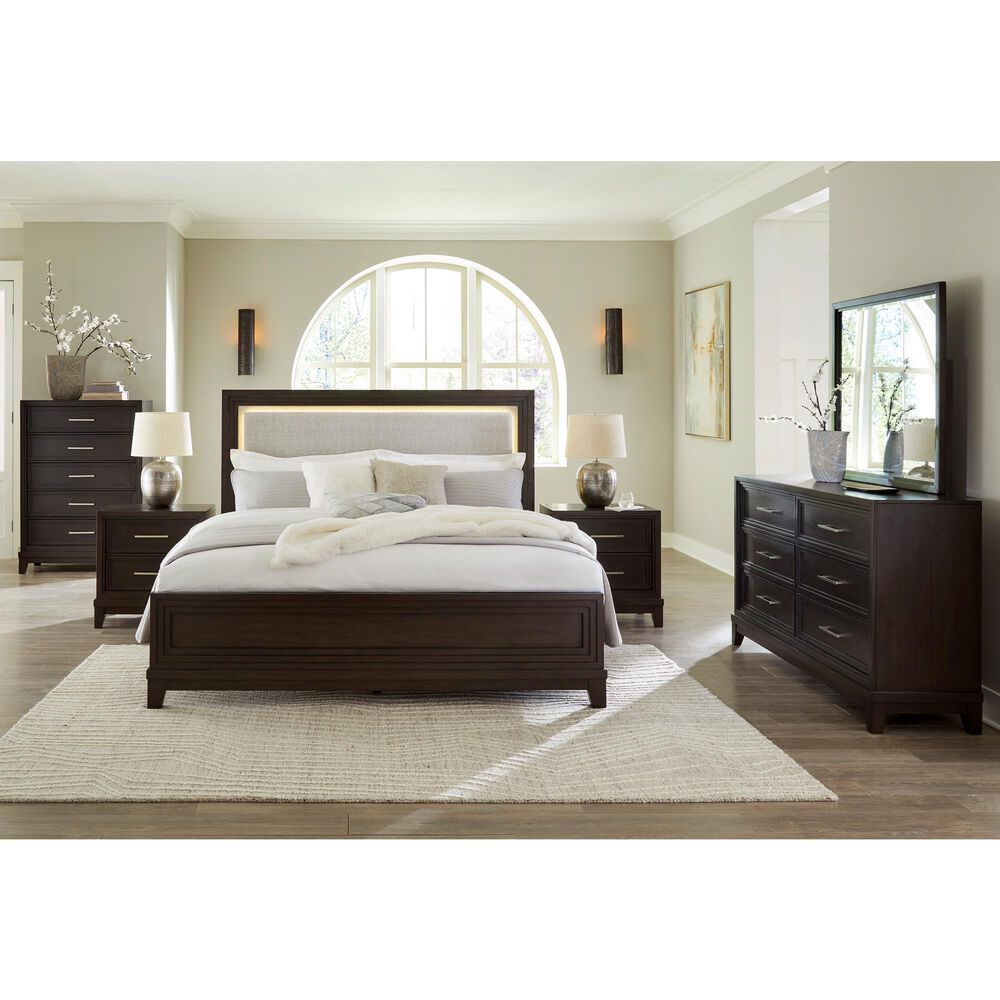 Ashley Neymorton 5-Piece King Bedroom Set in Dark Grayish Brown, , large
