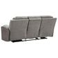 Ashley Mixed Motion Power Reclining Sofa in Shadow, , large