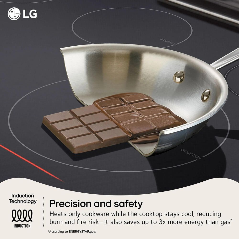 LG 2-Piece Kitchen Package with 6.3 Cu. Ft. Smart Slide-In Induction Range and 2.1 Cu. Ft. Smart Over-the-Range Microwave in Printproof Stainless Steel, , large