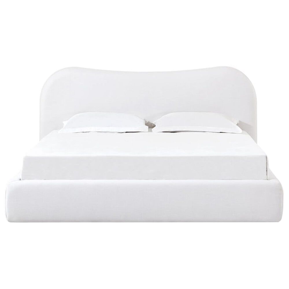 Urban Home Elena Uph King Upholstered Bed in Vanilla, , large
