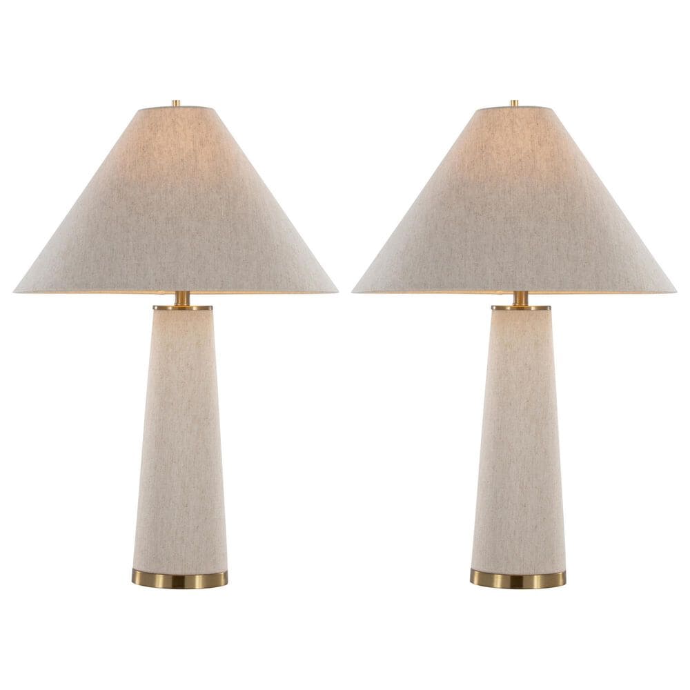 LumiSource Kona 28" Metal Table Lamp in Brass (Set of 2), , large