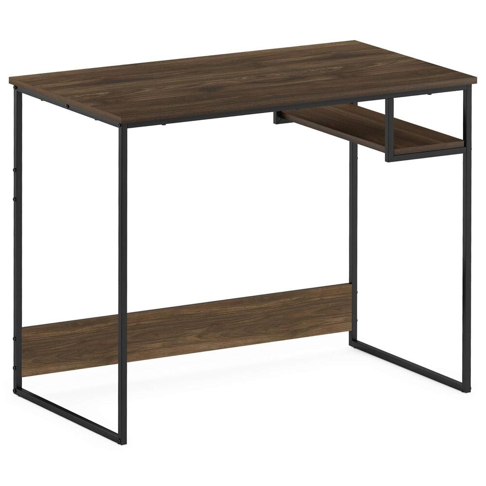HOMLUX Moretti 35" Study Desk with Open Storage Space in Columbia Walnut, , large