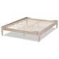 Baxton Studio Laure Queen Platform Bed Frame in Antique White, , large