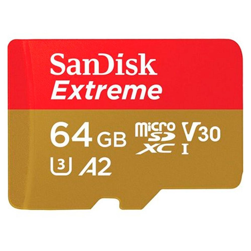 Sandisk 64GB Extreme UHS-I microSDXC Memory Card, , large