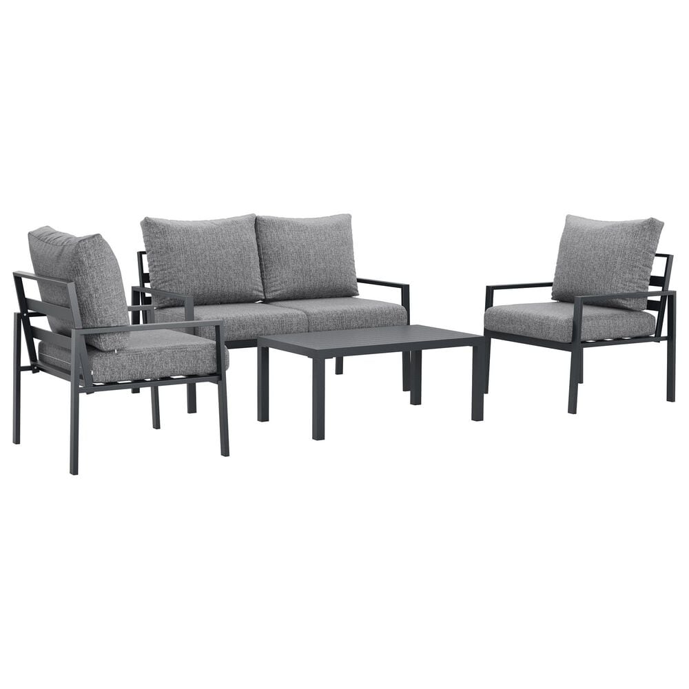 CorLiving Eden 4-Piece Patio Conversation Set in Grey, , large