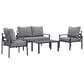 CorLiving Eden 4-Piece Patio Conversation Set in Grey, , large