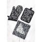 Mukitchen Designer Oven Mitt in Water Lily Black, , large