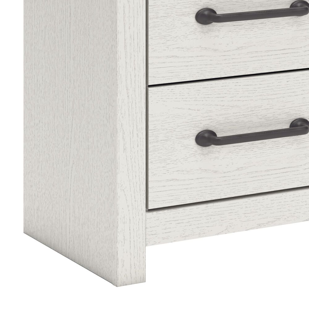 Ashley Linnocreek 2-Drawer Nightstand in White and Warm Brown, , large