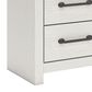 Ashley Linnocreek 2-Drawer Nightstand in White and Warm Brown, , large