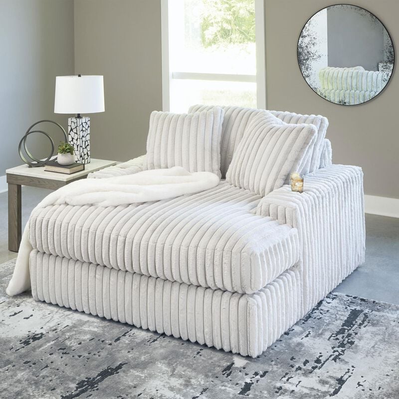 Ashley Stupendous Oversized Chaise in Alloy