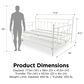 DHP Mia Full Daybed with Trundle in White, , large