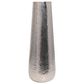 Maple and Jade 25" Tall Hammered Decorative Vase in Polished Silver, , large
