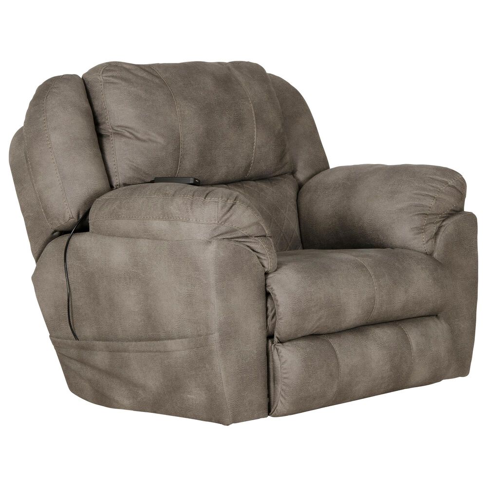 Catnapper Flynn Power Lay Flat Recliner with Power Headrest, Lumbar, Heat and Massage in Fig, , large