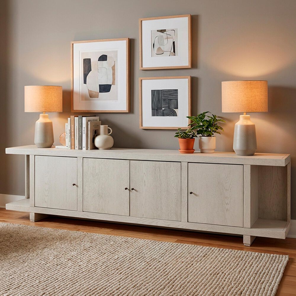 Riva Ridge Latitude 95" 4-Door Console in in Brushed White, , large