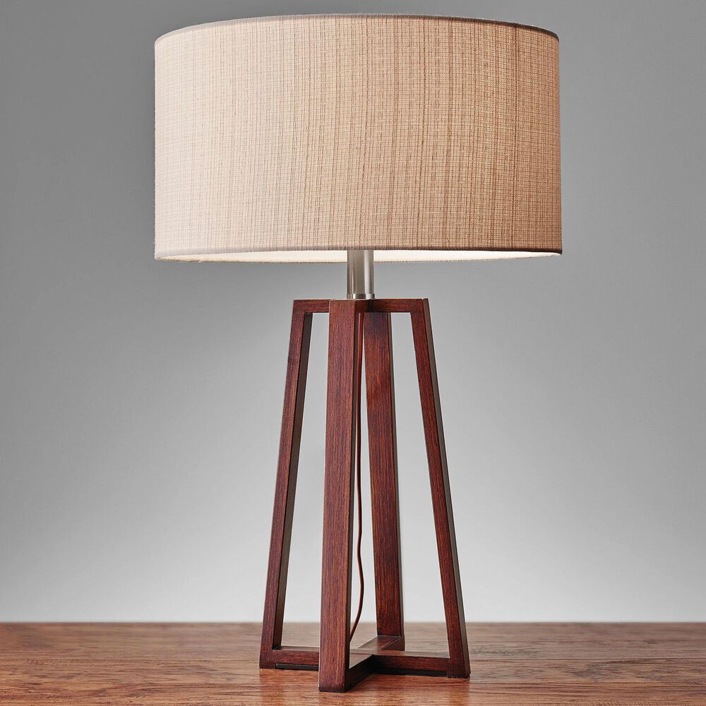 Adesso Quinn Table Lamp in Walnut, , large