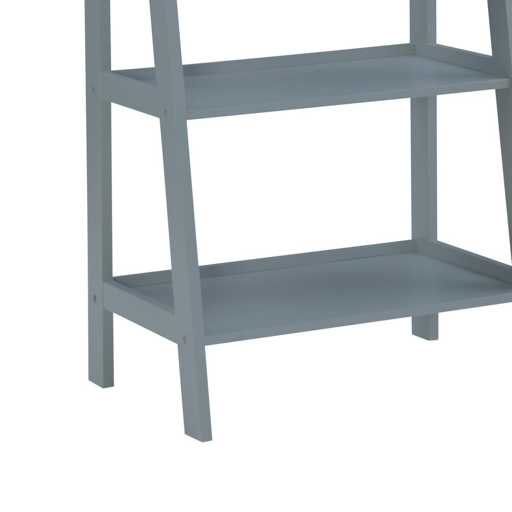 Linon Home Decor Acadia 5-Shelf Ladder Bookcase in Grey, , large
