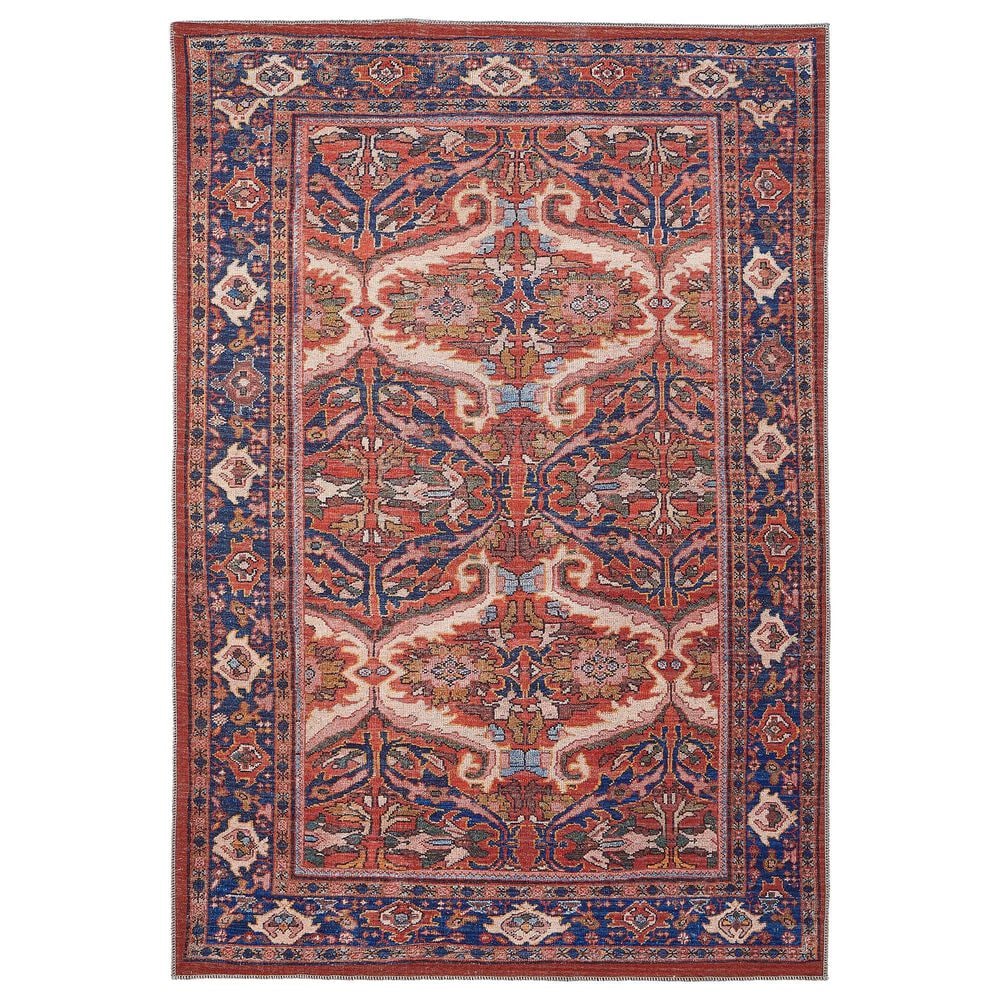Feizy Rawlins 39HMF 7"10" x 9"10" Red and Navy Area Rug, , large