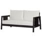 HOMLUX 2-Piece Outdoor Conversation Set with Cushions in White and Black, , large