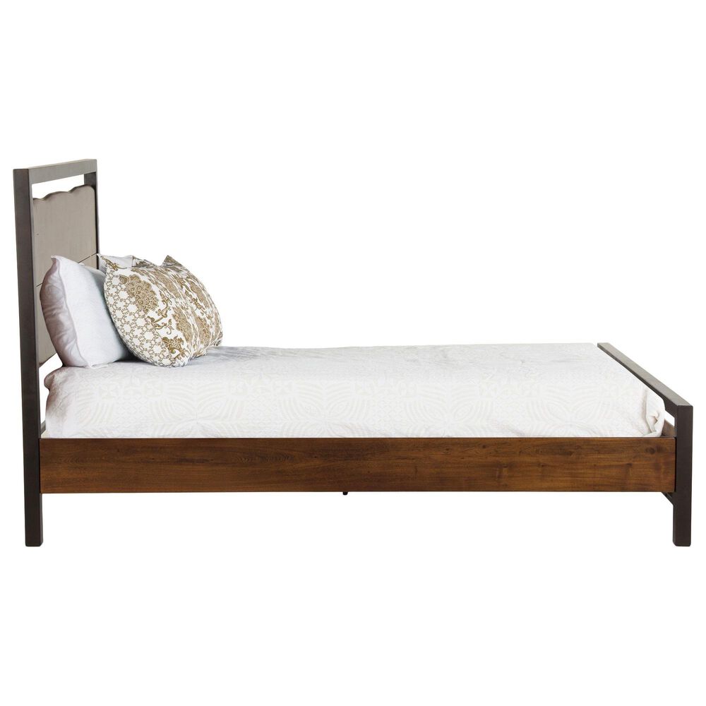 Home Trends &amp; Design Aspen Queen Platform Bed in Walnut and Antique Zinc, , large