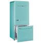Unique Appliances Classic Retro 18 Cu. Ft Bottom Freezer Refrigerator in Ocean Mist Turquoise, , large