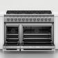 Fisher and Paykel 48" Freestanding Natural Gas Range with 8 Burners in Stainless Steel, , large