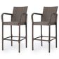 Hearth and Haven Littleton Outdoor Bar Stool in Brown and Mocha (Set of 2), , large