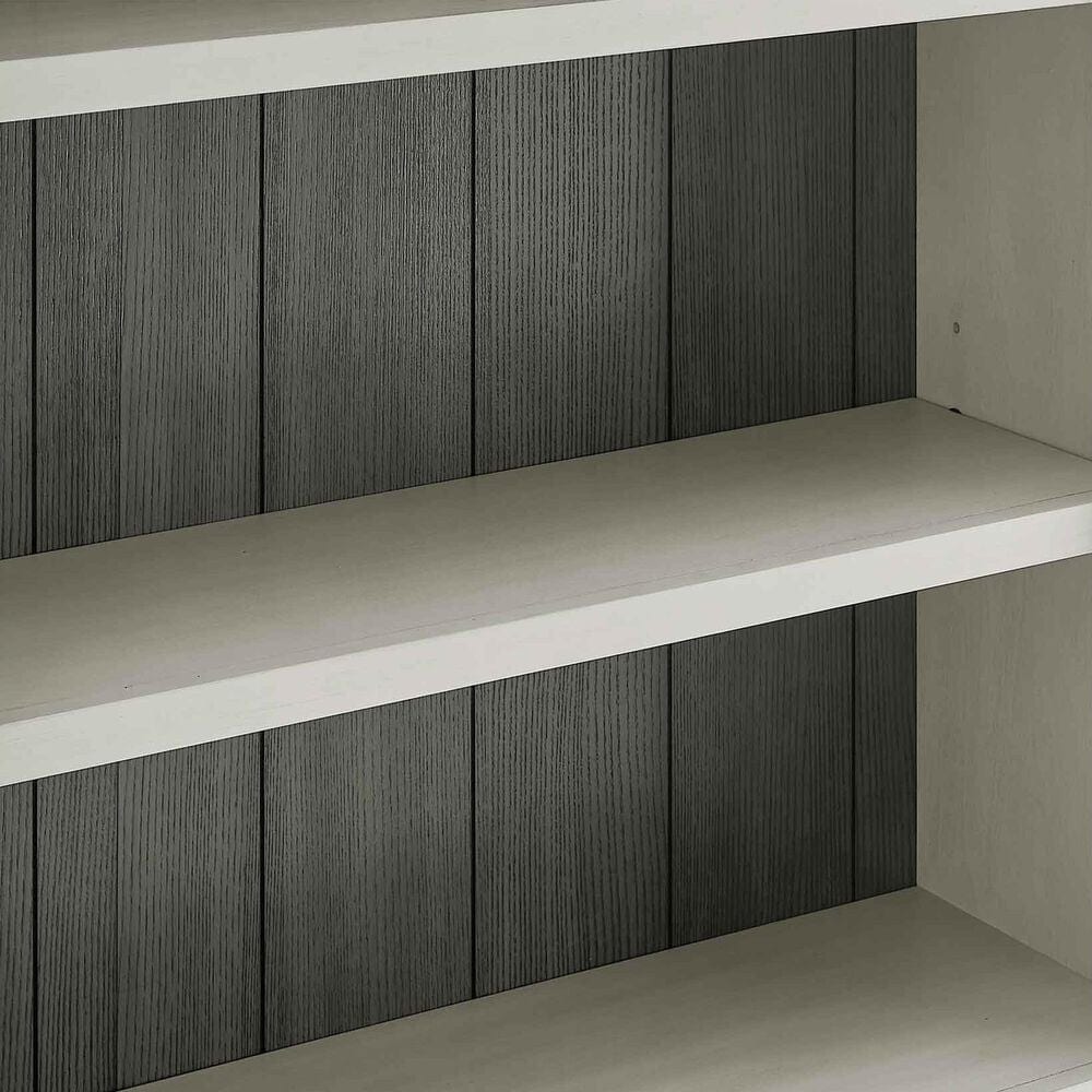 Wycliff Bay Hartford 4-Piece L-Shaped Desk with Bookcase and Lateral File Set in Antique White and Gray, , large
