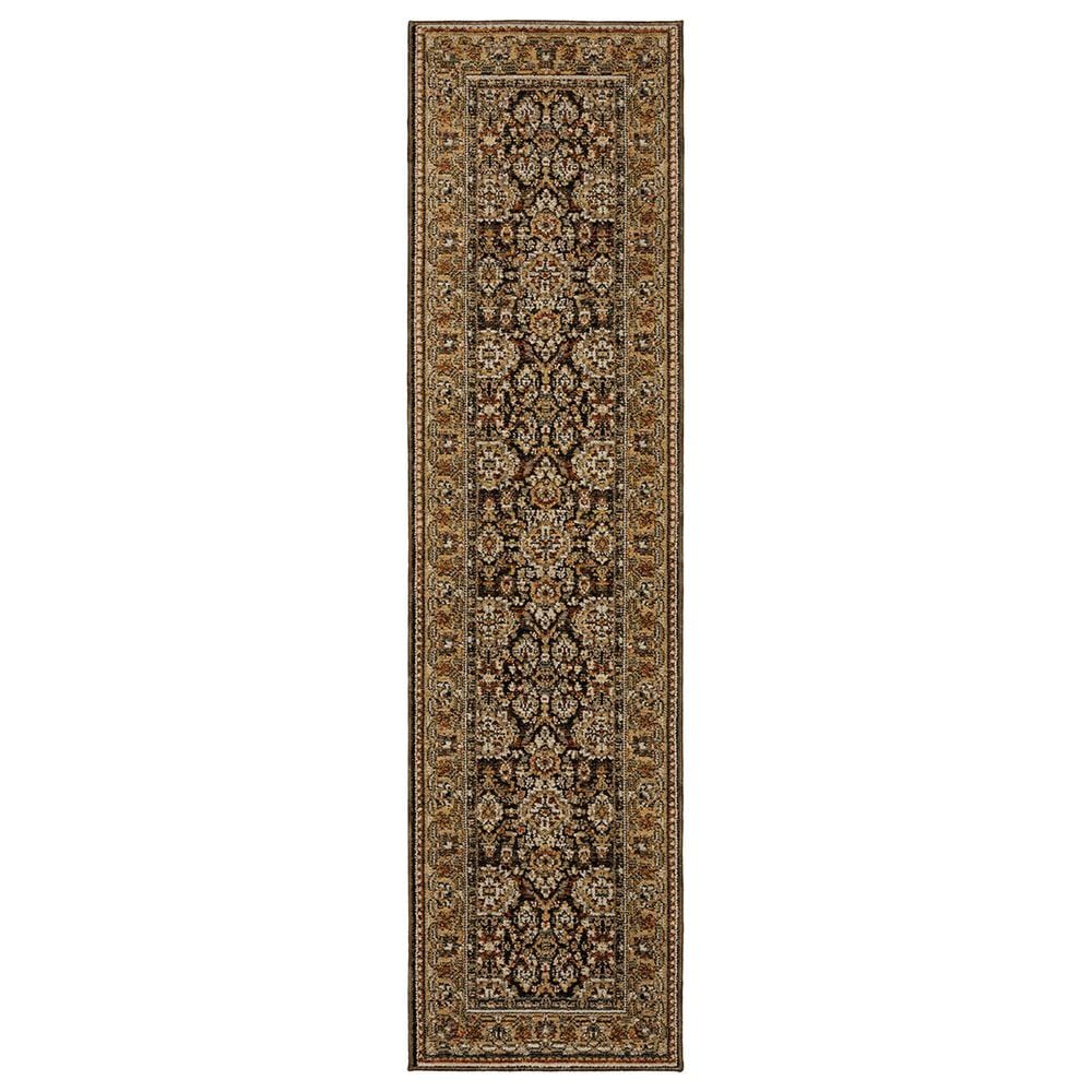 Oriental Weavers Andorra 2"3" x 8" Brown and Gold Runner, , large