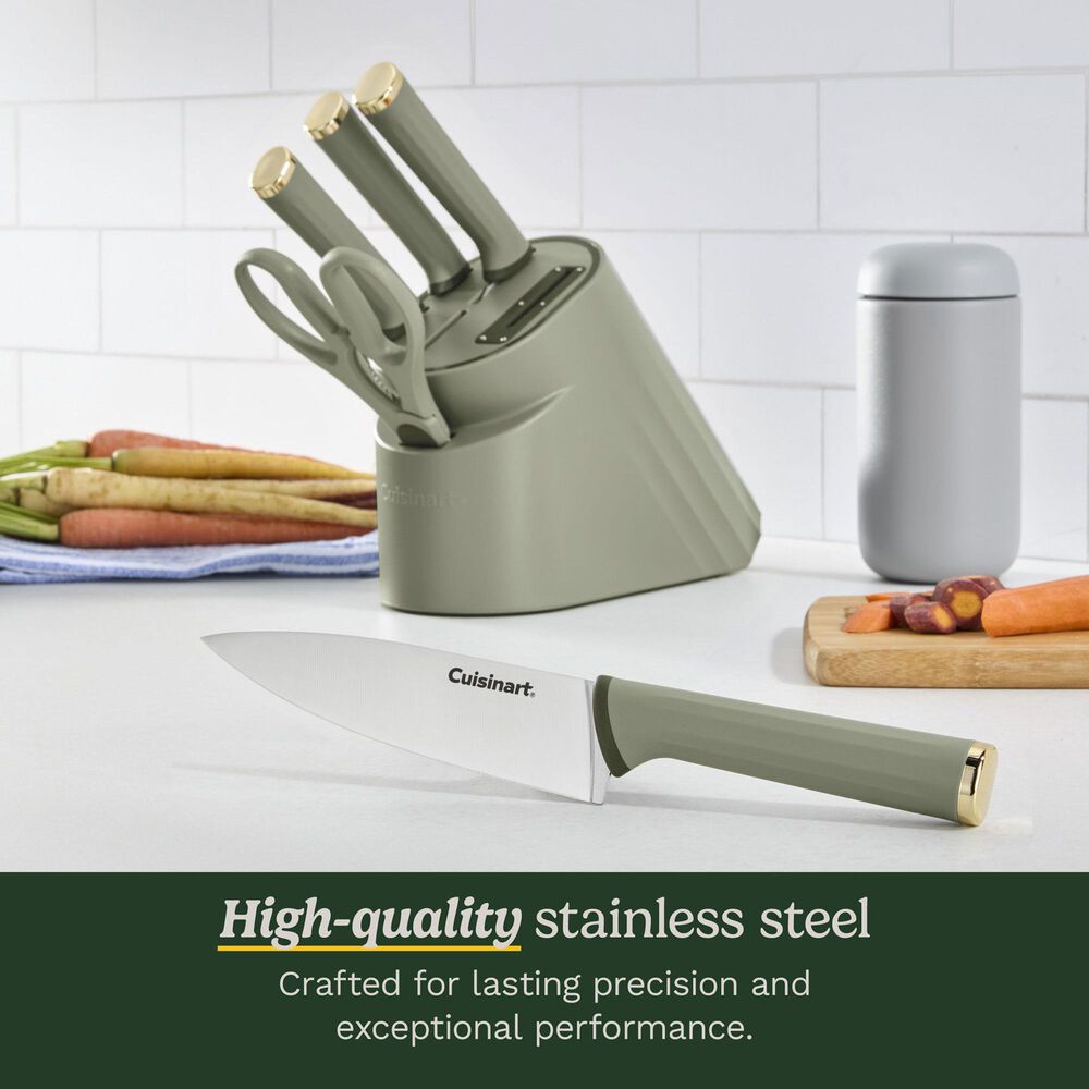 Deal Partners, Inc Artisan Elite Stainless Steel 6-Piece Knife Block Set in Green, , large