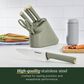 Deal Partners, Inc Artisan Elite Stainless Steel 6-Piece Knife Block Set in Green, , large