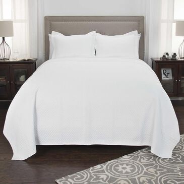 Rizzy Home Lydia White 90" x 92" Quilt in White, , large