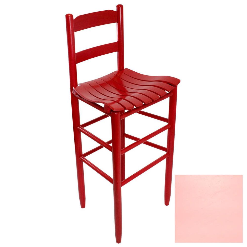 Lakeside Beach Mountain Ladderback Barstool in Coastal Pink, , large