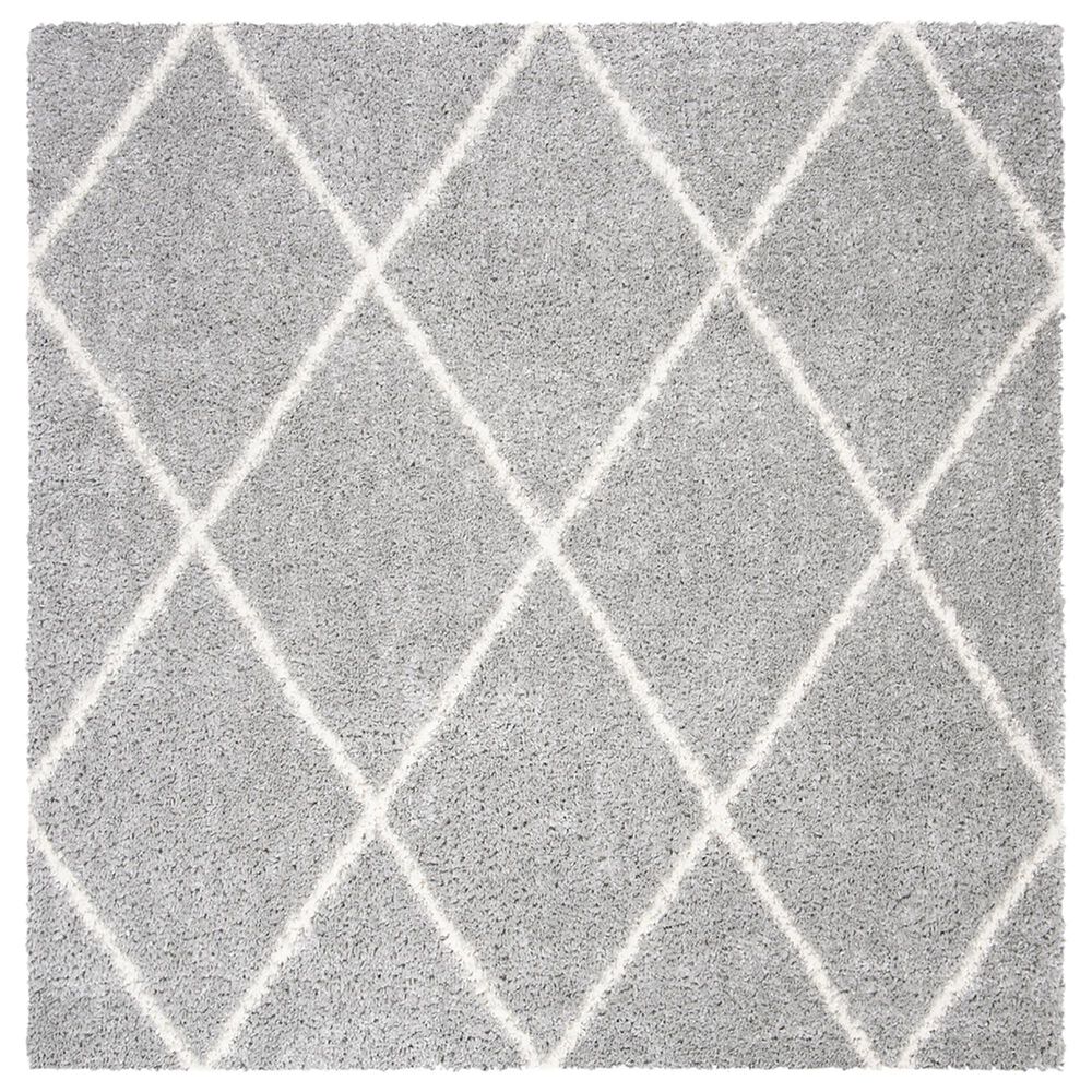 Safavieh Parma Shag PMA515G 3" Square Grey and Cream Area Rug, , large