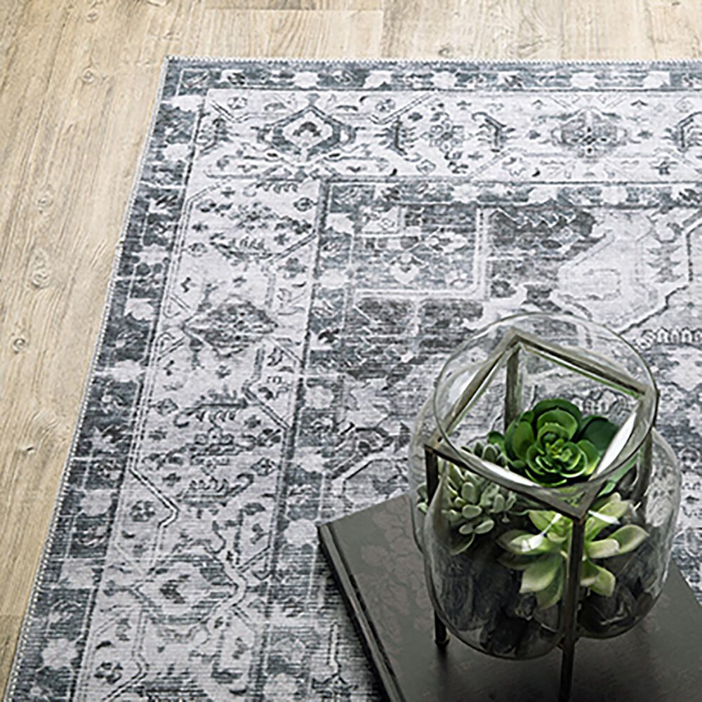 Oriental Weavers Charleston Abstract 2&#39; x 3&#39; Charcoal Area Rug, , large