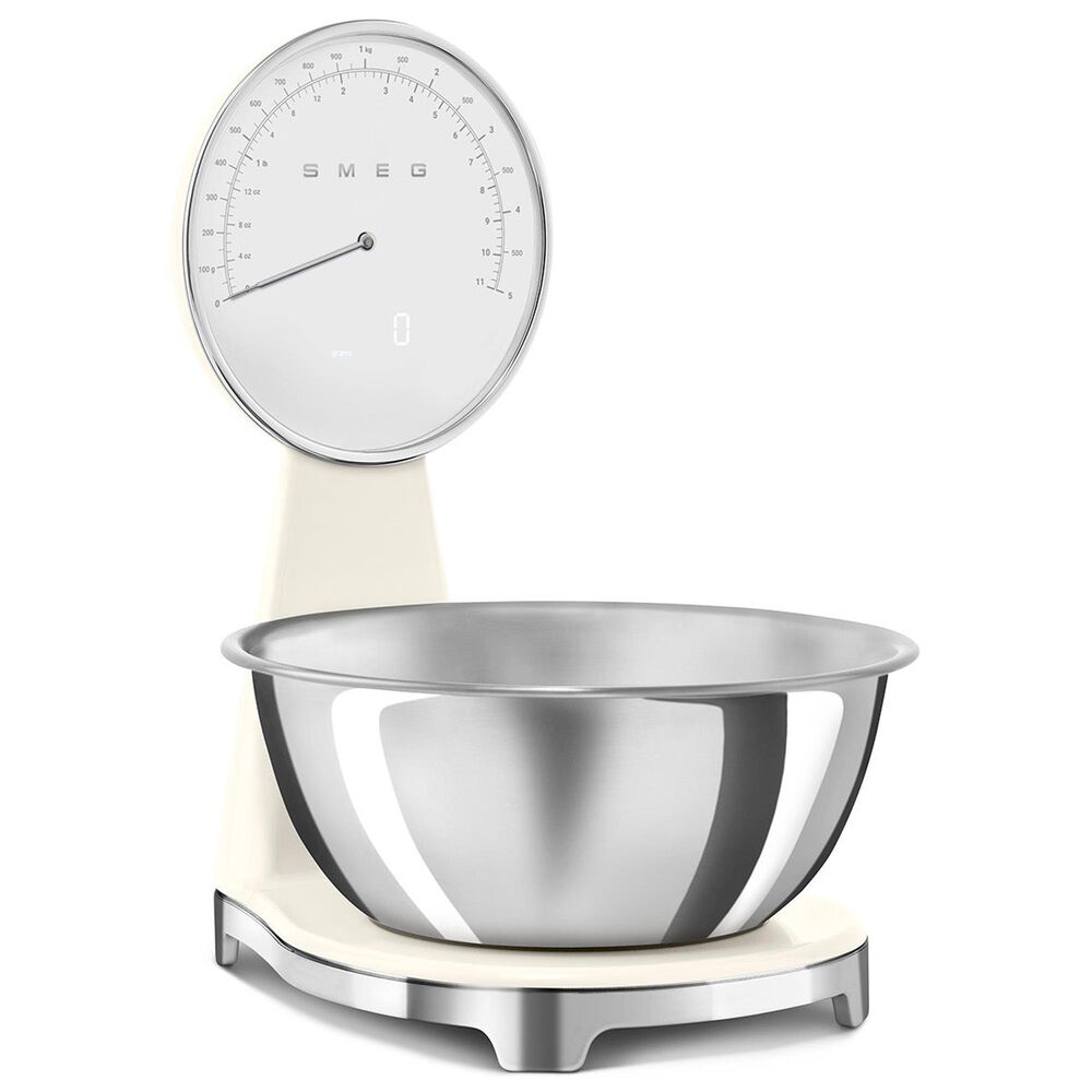 SMEG 50&#39;s Retro Style Kitchen Scale in Cream and Chrome, , large