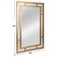 Creative Coop Vintage Glass Wall Mirror in Gold, , large