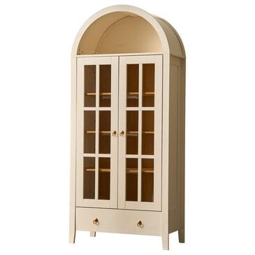 HOMLUX 71" Arched Curved Storage Cabinet in White, , large