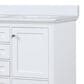 Lexora Home Dukes 48" Double Bathroom Vanity in White with 2 cm White Cultured Marble Top and Rectangular Sinks, , large