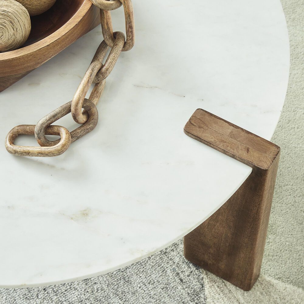 Ashley Isanti Coffee Table in White and Brown, , large