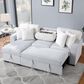 Global Furniture USA Stationary Sofa Sleeper with Reversible Chaise in Grey, , large