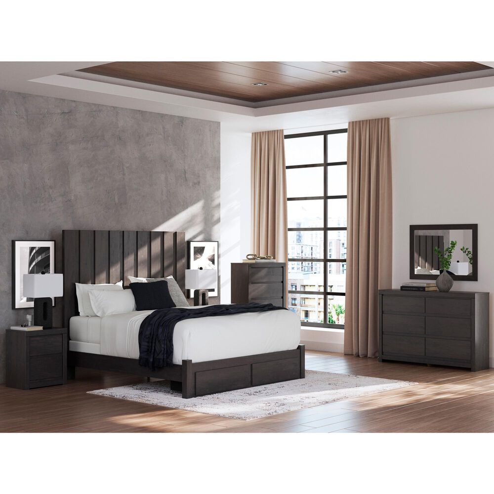 Ashley Fraluna 2-Drawer Nightstand in Dark Charcoal, , large