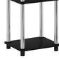 HOMLUX 3-Tier Turn-N-Tube End Table in Americano and Chrome (Set of 2), , large